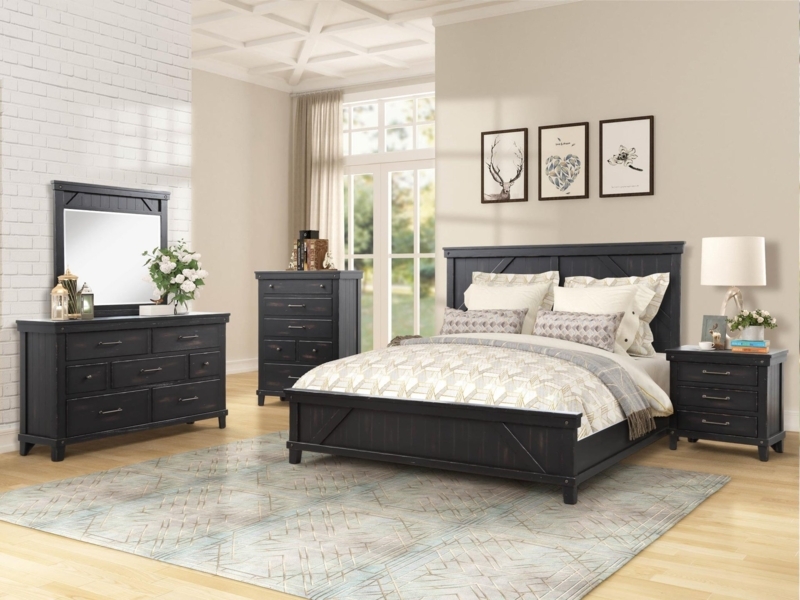 Bedroom Set Modern Farmhouse Barn Door Inspiration Charcoal