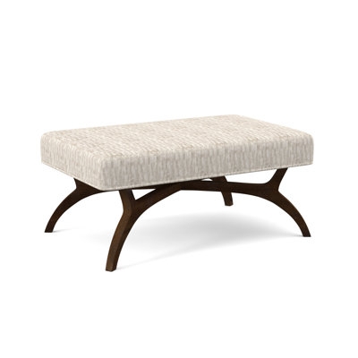 Bench Curved Silhouette Minimalist Metal Legs Soft Beige Contemporary