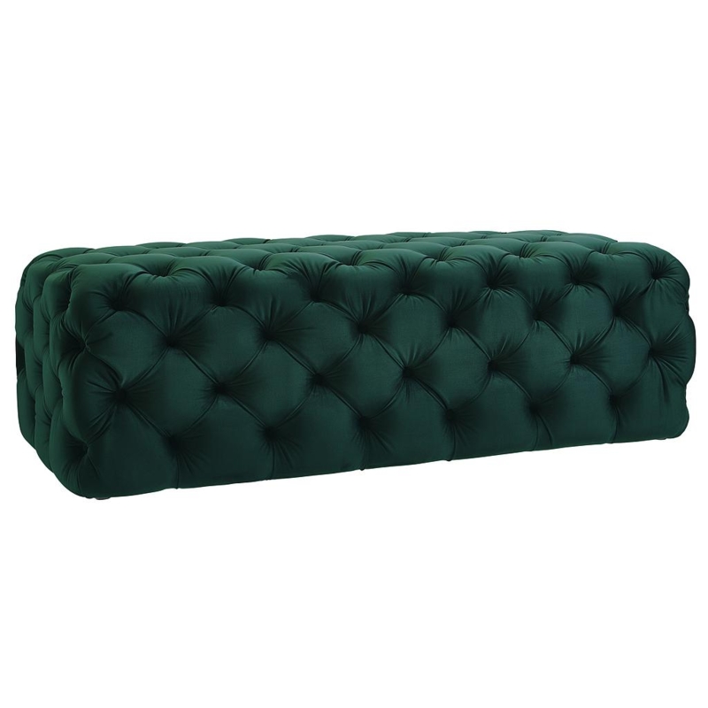 Bench with Fully Upholstered Base & Diamond Button Tufting