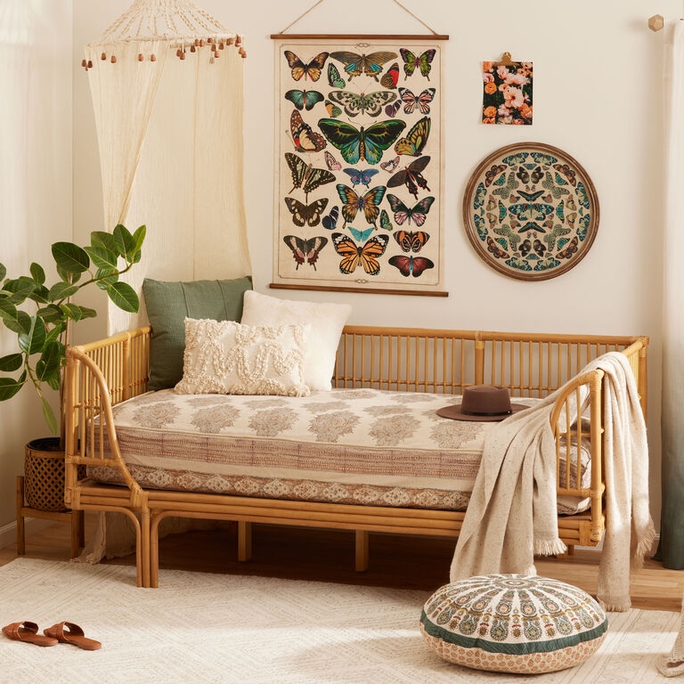 Bohemian Rattan Daybed Frame in Honey Finish