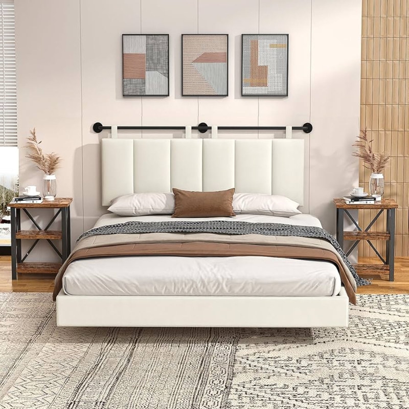 - BSHOMGI Headboard, Headboards Queen Size Wall Mounted Bed  Headboard with Headboards Only Height Adjustable Beige Head Boards for  Bedroom(Velvet Beige, Queen)
