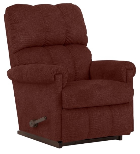 Burgundy Rocking Recliner with Pillow-Top Arms for Traditional Comfort