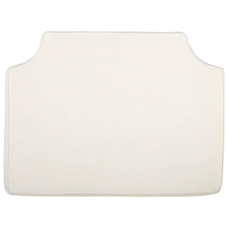Camelback Upholstered Headboard Piped Edges Tailored