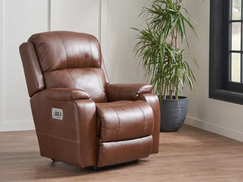 Chestnut Brown Power Wall Recliner with Segmented Backrest