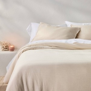 Comforter Set in Heavyweight Linen Blend Natural Cream