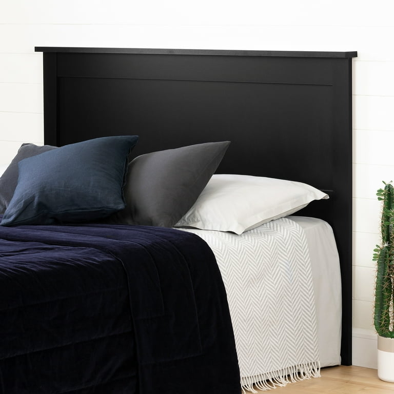 Contemporary Headboard with Clean Flat Top and Single Recessed Panel