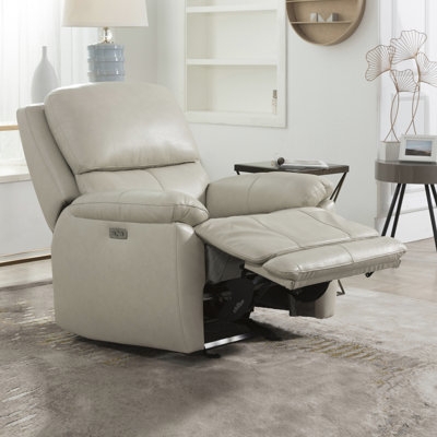 Cream Power Recliner Chair with Split Back Cushion and Padded Arms