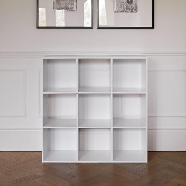 Cube Storage Unit 3x3 Grid Open Back Matte Finish Minimalist