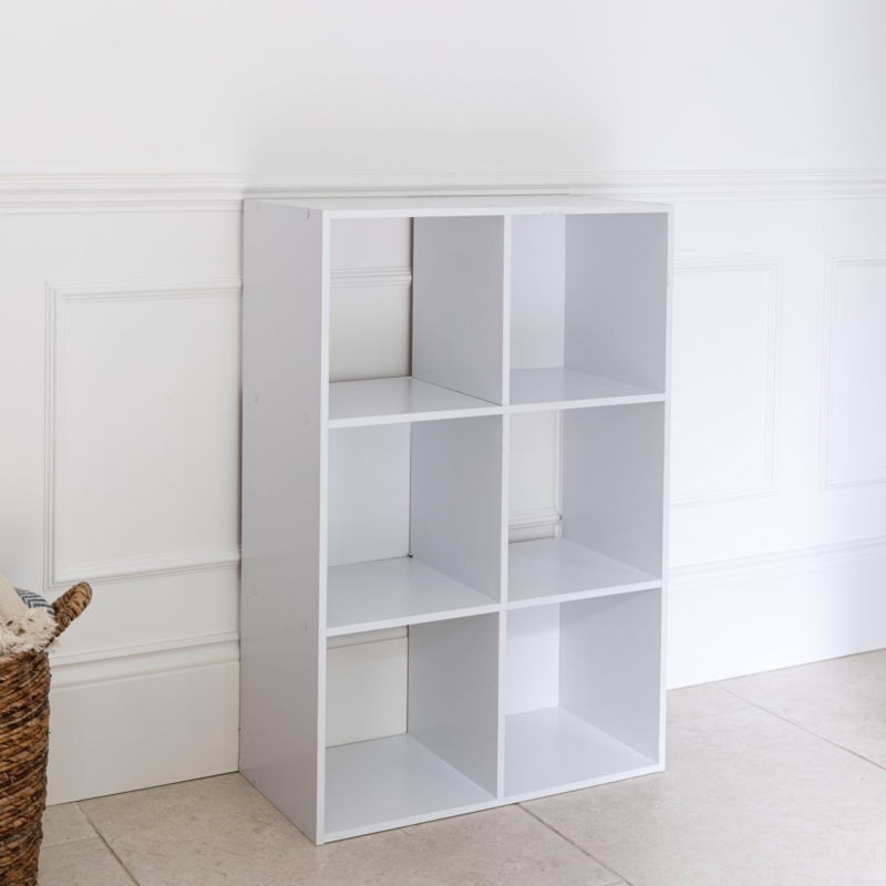 Cube Storage Unit 6-Compartment Open Back Modular Matte Finish