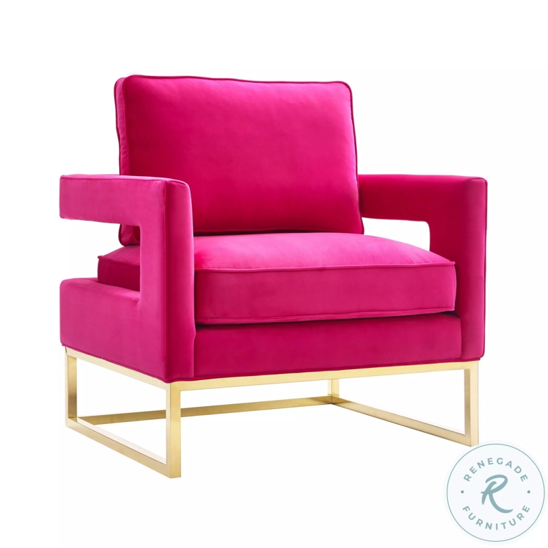 Curved Barrel Accent Chair in Blush Velvet with Gold Legs