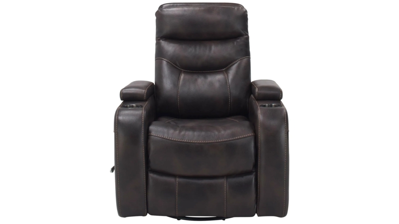 Dark Brown Theater Power Recliner with Cup Holders