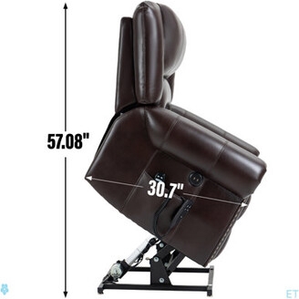 Dual Motor Leather-Like Power Lift Recliner with USB Port