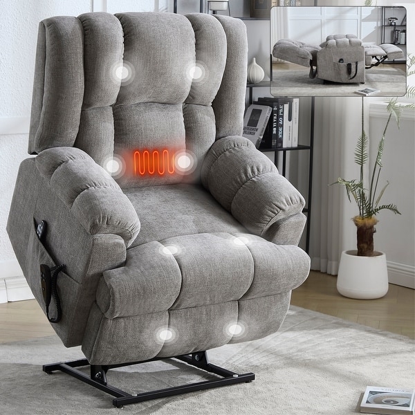 Dual Motor Lift Chair with Heat and Massage Function