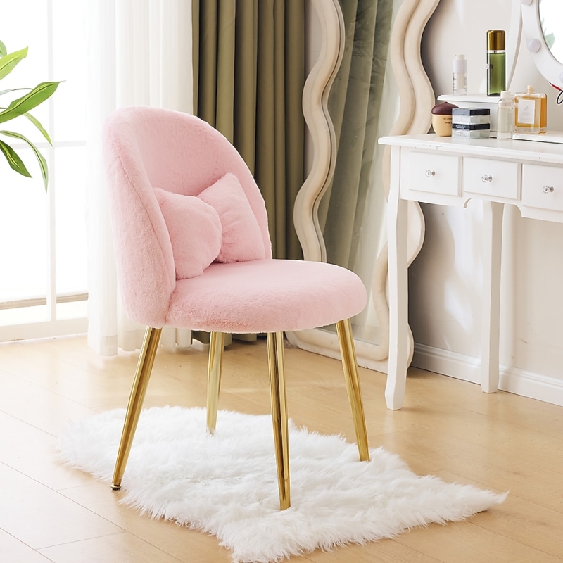 Dusty Pink Accent Chair Featuring Vertical Channel Tufting