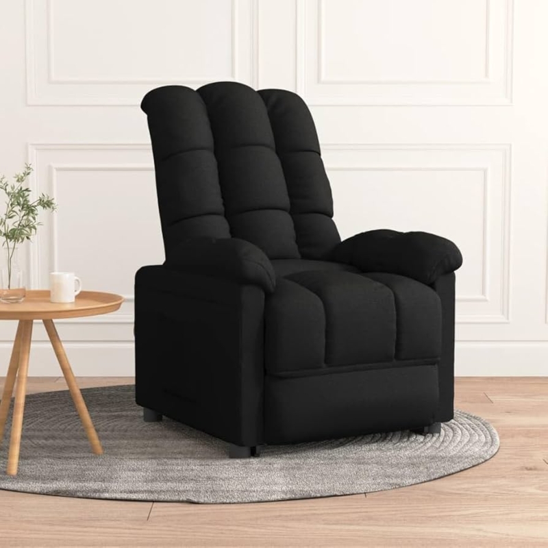 Fabric Recliner Chair Triple Segmented Backrest Accent Seating