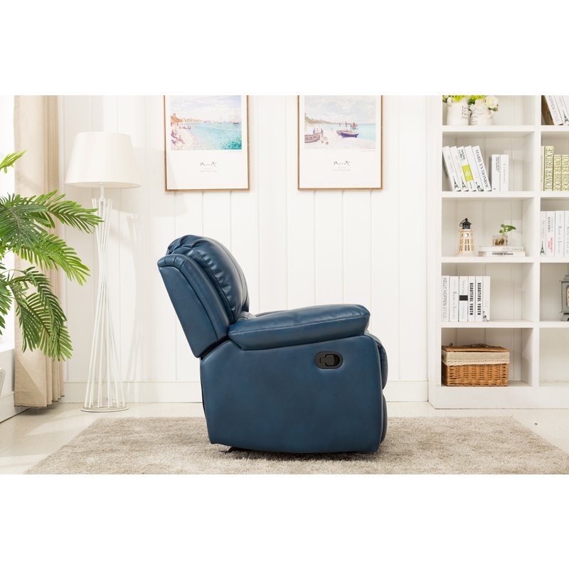 Faux Leather Manual Rocker Recliner Glider