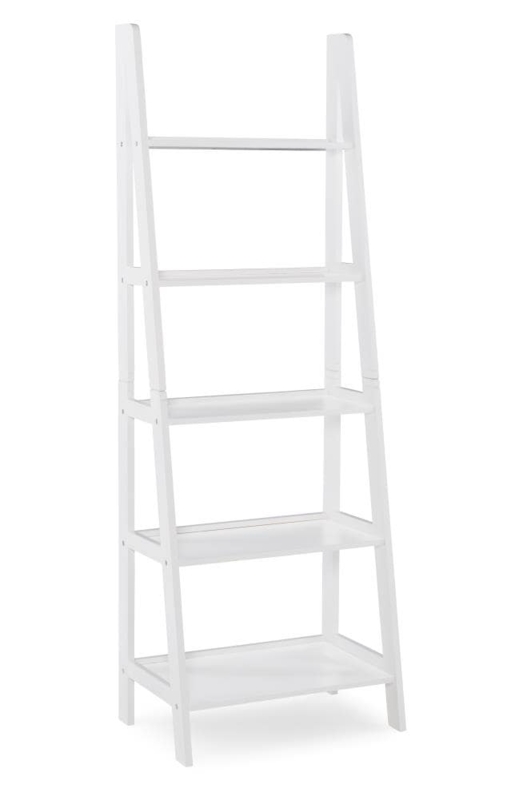 Five-Tier Ladder Bookcase with Tapered Open Frame