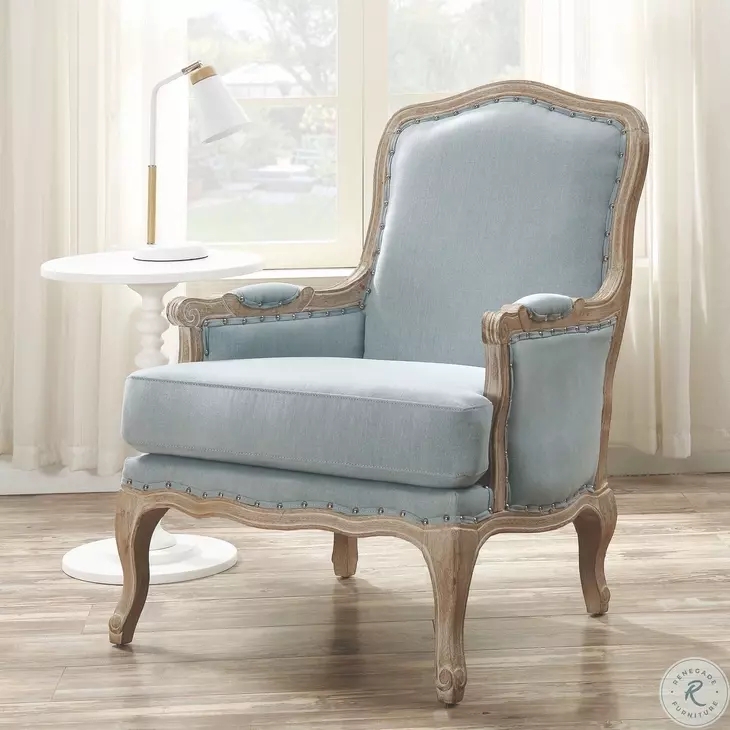 French Provincial Armchair, Weathered Wood Frame, Cabriole Legs