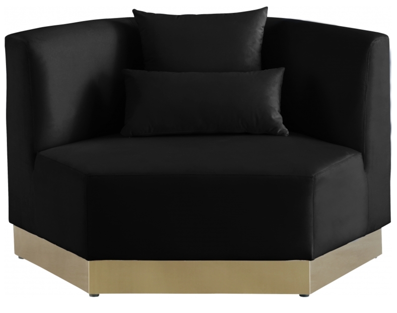 Geometric Accent Chair featuring Angular Wrap-Around Back and Trim Base