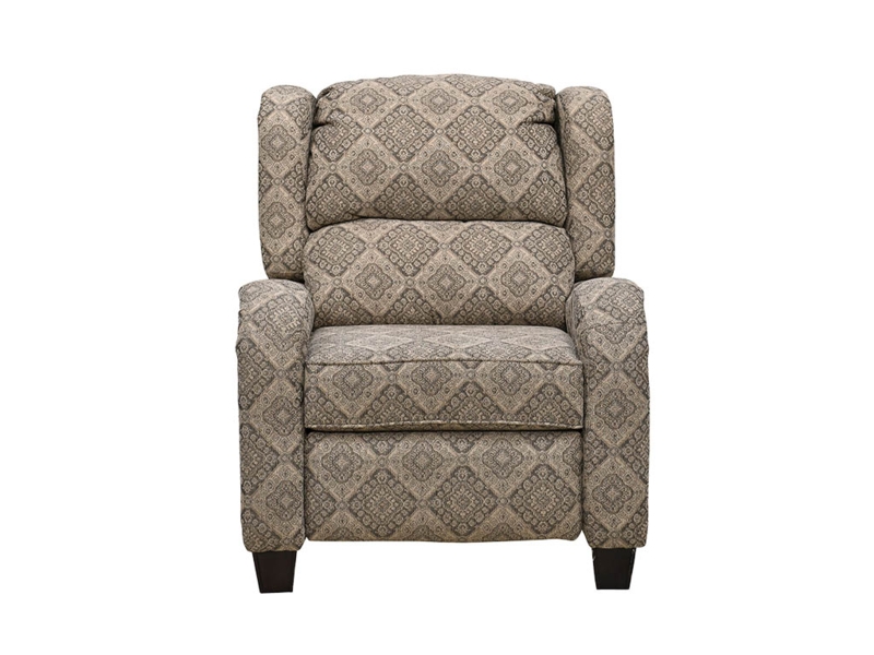 Geometric Pattern Recliner Driftwood Grey Manual Chair Diamond
