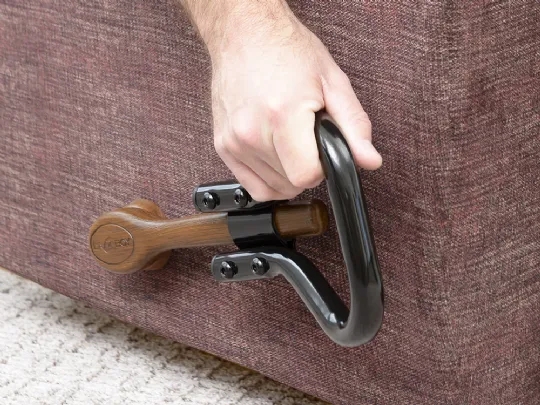 Glossy Black Recliner Handle Extension for Easy Reach and Grip