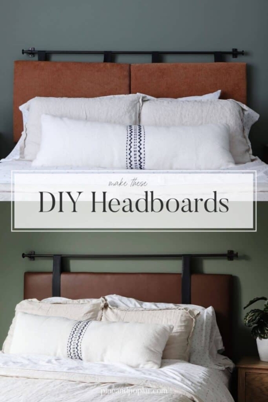 Hanging Rod Headboard Strap Accents Rod Mount System Industrial Style