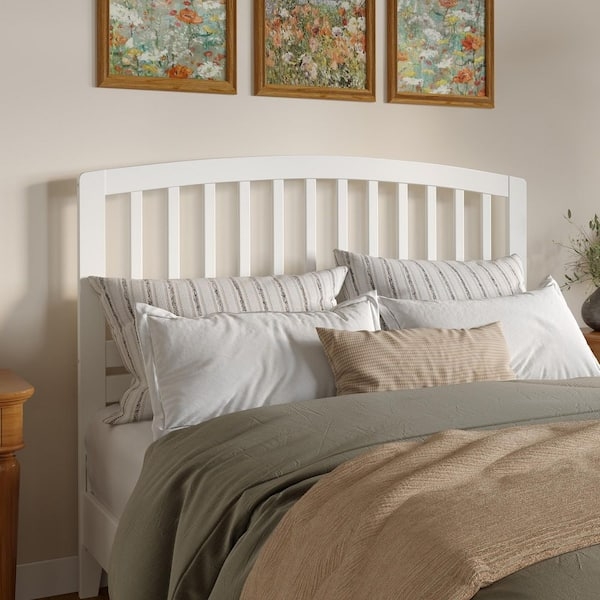 Headboard Arched Slatted Design with Spindle Back Detail