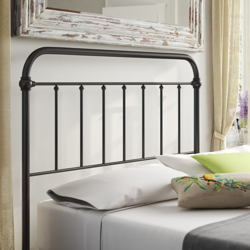 Headboard Farmhouse Metal Curved Spindle Traditional Style