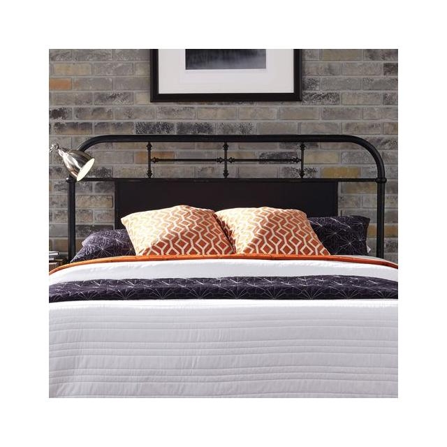 Headboard Matte Black Metal Arched Spindle Industrial Farmhouse