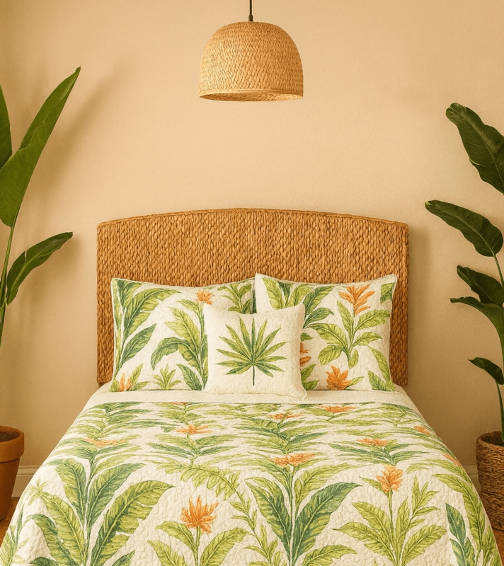 Headboard Seagrass Woven Arched Coastal Tropical Bedroom Decor Twin