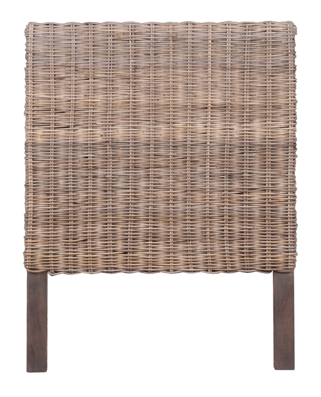 Headboard Woven Reed Multi Tonal Weave Coastal Bohemian