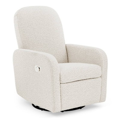 Ivory Boucle Recliner Chair: Swivel Nursery Glider