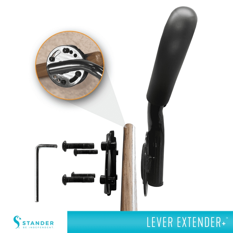Lever Extender Matte Finish Ergonomic Curved Silhouette Easy Grip