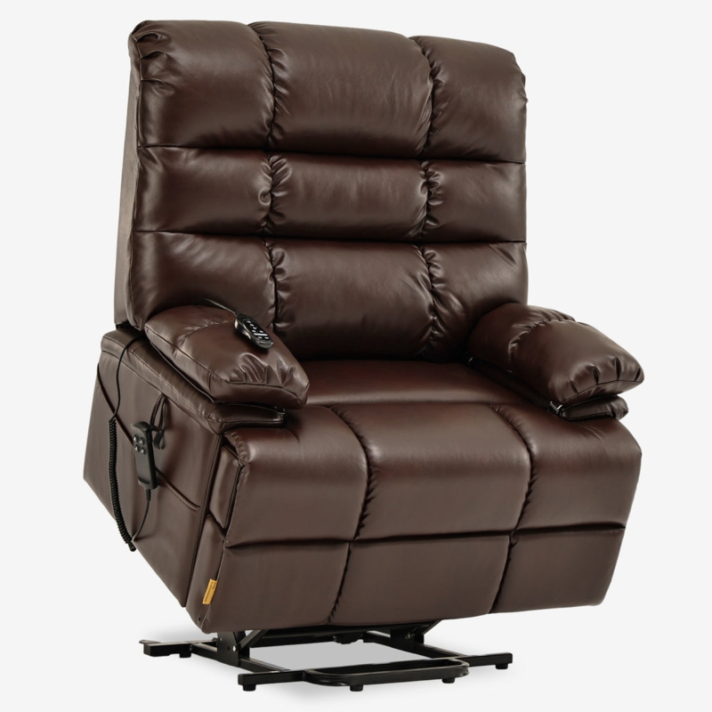 Lift Chair Leather-Like Extra Wide Seat Segmented Back
