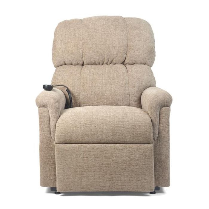 Lift Chair Petite Scale Beige Textured Split Backrest