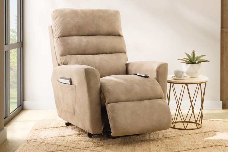 Lift Chair Power Lift Mechanism Tiered Backrest Side Pocket