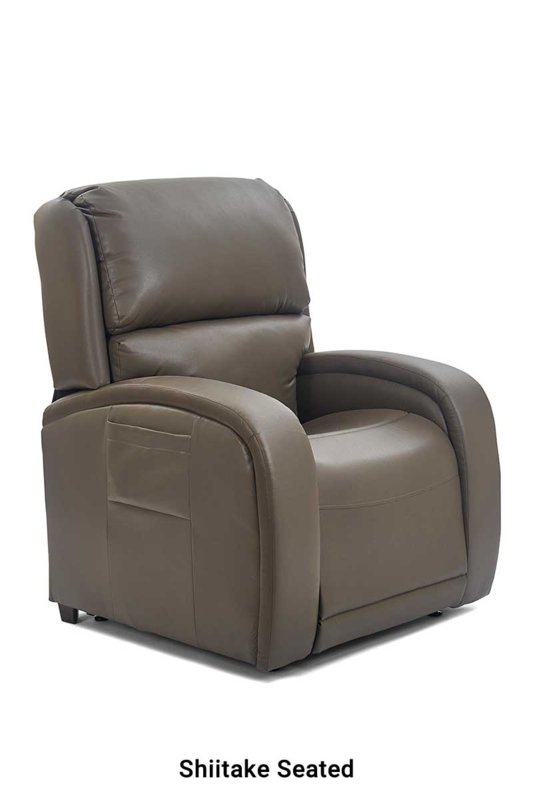 Lift Chair Shiitake Leather Like Triple Pillow Back