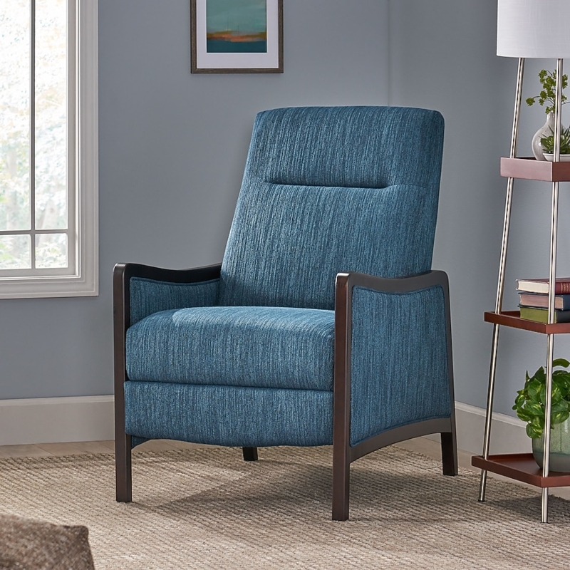 LUXEYARD Fabric Recliner Chair Mid Century Modern Recliner Pushback Single  Recliner Sofa in the Recliners department at