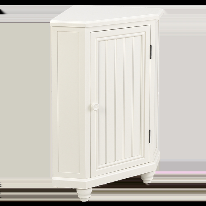 Madison Avenue St. Vincent Coastal White Corner Cabinet with Standard Bead  Board Panel | Hudson's Furniture + Mattress