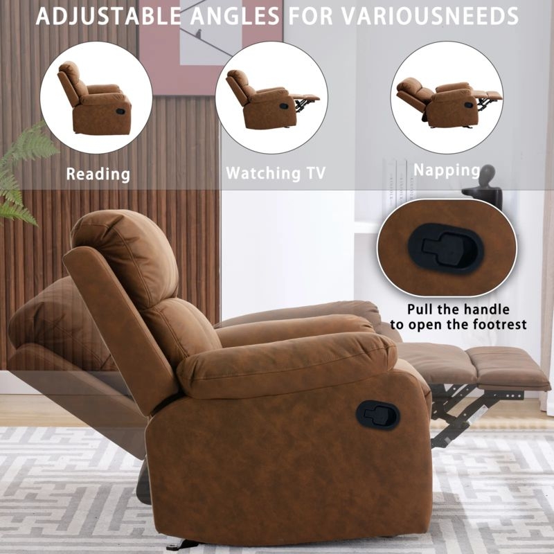 Manual Recliner Chair featuring Multi-Position Recline Function