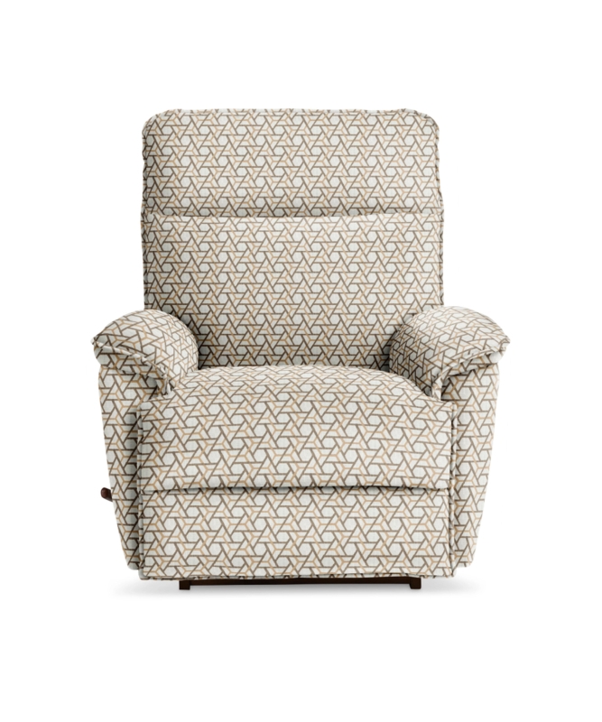 Manual Recliner with Interlocking Geometric Pattern and Tiered Backrest