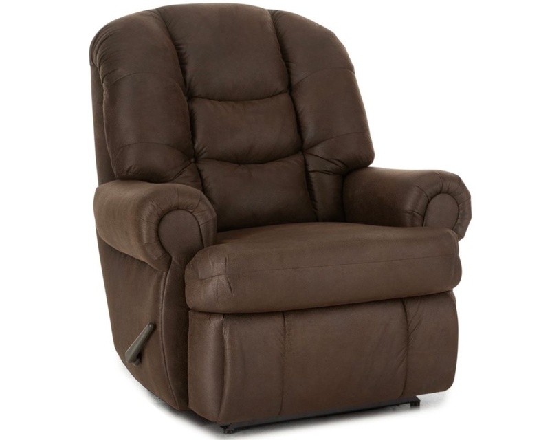 Manual Reclining Chair in Walnut Brown with Segmented Back