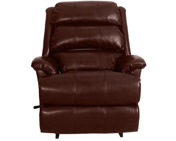 Manual Rocker Recliner with Tall Back in Chestnut Finish