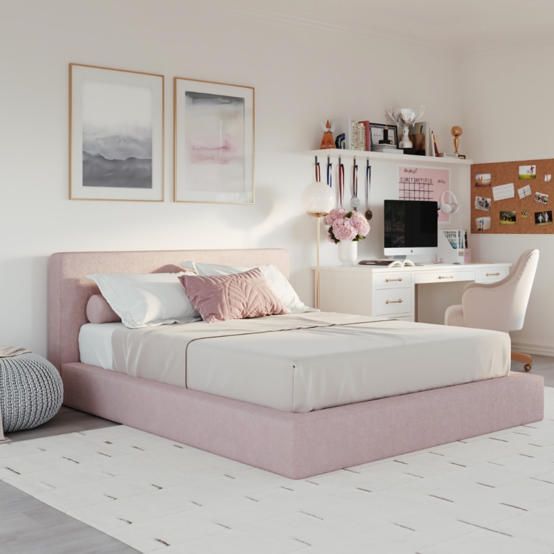 Marshmallow Bed Frame with Soft Rounded Corners and Low Profile