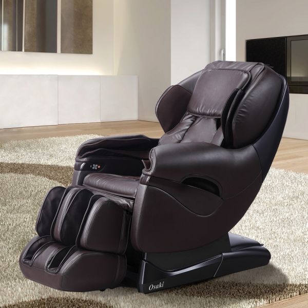 Massage Chair Dark Brown Zero Gravity Recliner Full Body Multi Zone