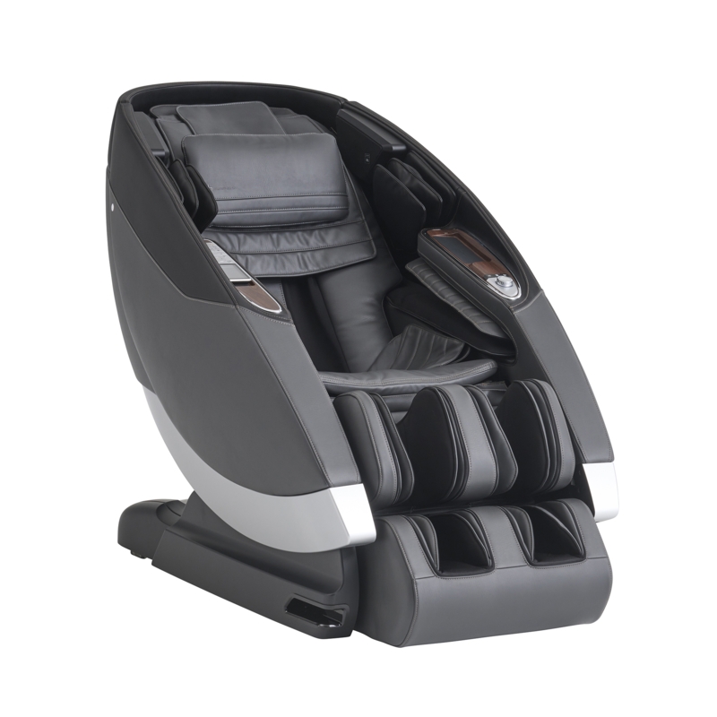 Massage Chair Grey Futuristic Recliner Capsule Silhouette Two-Tone