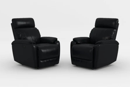 Matching Recliner Pair featuring Rolled Arms and Padded Headrests