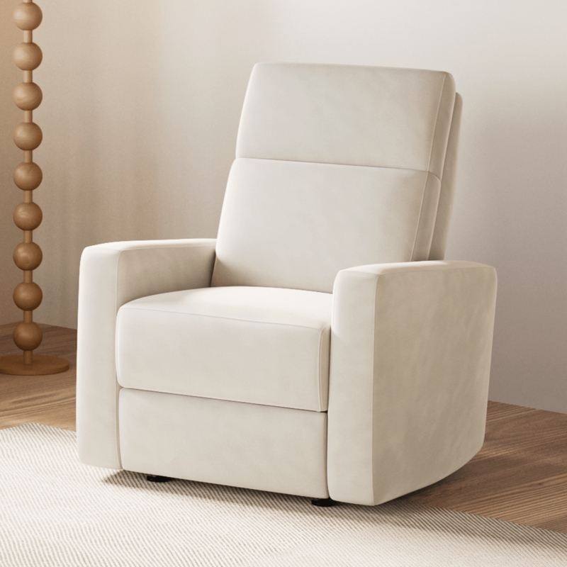Minimalist Manual Glider Recliner with Square Track Arms