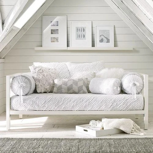 Minimalist Metal Daybed Frame with Low Profile for Attic Nooks