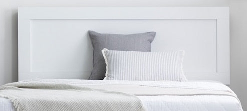 Minimalist White Shaker Headboard with Single Recessed Panel